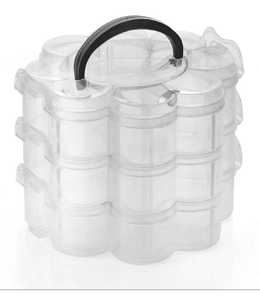 Dinely Plastic White Multi-Purpose Container ( Set of 1 )