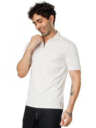 Blueficus Men Solid Polo Neck Polyester T-Shirt Blueficus Men Solid Polo Neck Polyester T-Shirt