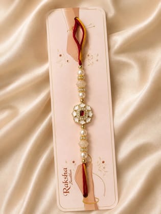 White Floral Rakhi