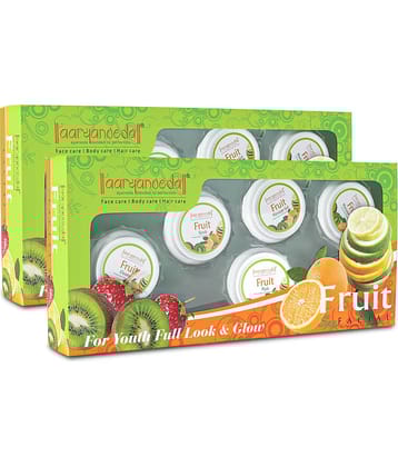 Aaryanveda Fruit Facial Kit ,Helps in Brightening & Revitalizing Skin for Glowing Skin 210g (Pack of 2)