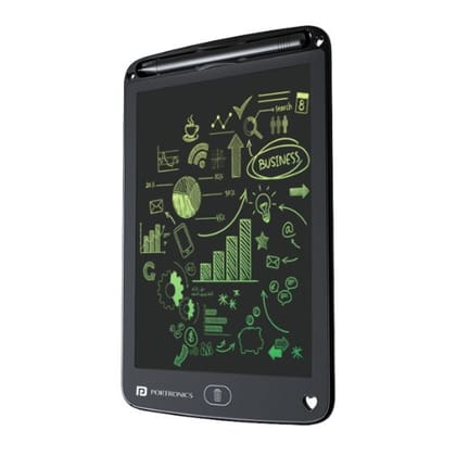 Portronics Ruffpad 12M, Multicolor LCD, One-Tap Erase, 12 Inches Screen, Smart Lock (Black)