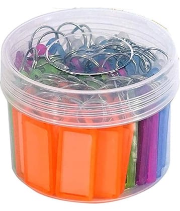 QitmirMKT 50 Pcs Key Tag Multicolor Keychain Multi Color Key Chain ( Pack of 1 )