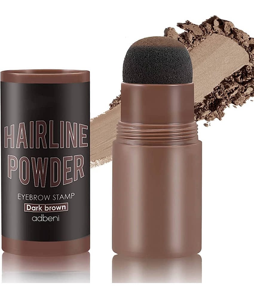 Adbeni Natural Hairline Powder, Hair Shading Sponge Pen, Hair & Eyebrow Stamp Brow Stick Brown Brown 15 g