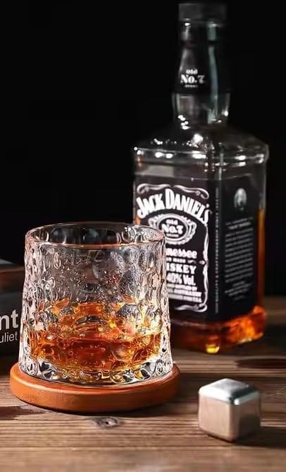 Dancing Whiskey Glass | 190 ML | Brandy Wine Glasses | Spining bar Mug | Perfect Drinking for Bourbon, Whisky, Scotch, Cocktails, Vodka, Rum