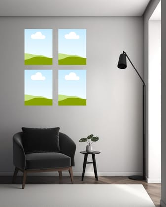 Customized Wall Self Adhesive Poster - Set of 4 Customized Wall Self Adhesive Poster - Set of 4