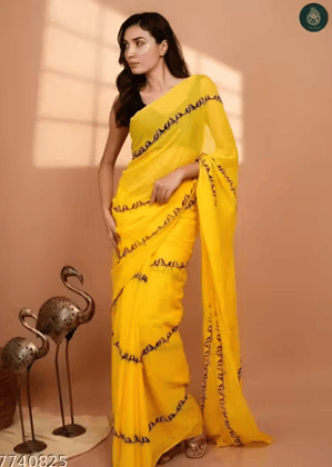 Super Linen Cotton Saree with Zari Border for Women
