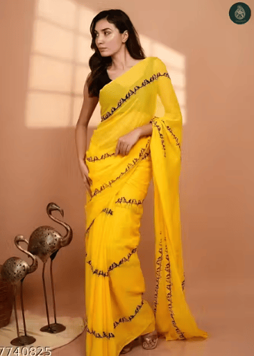 Super Linen Cotton Saree with Zari Border for Women