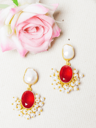 Pearl n Stone Danglers