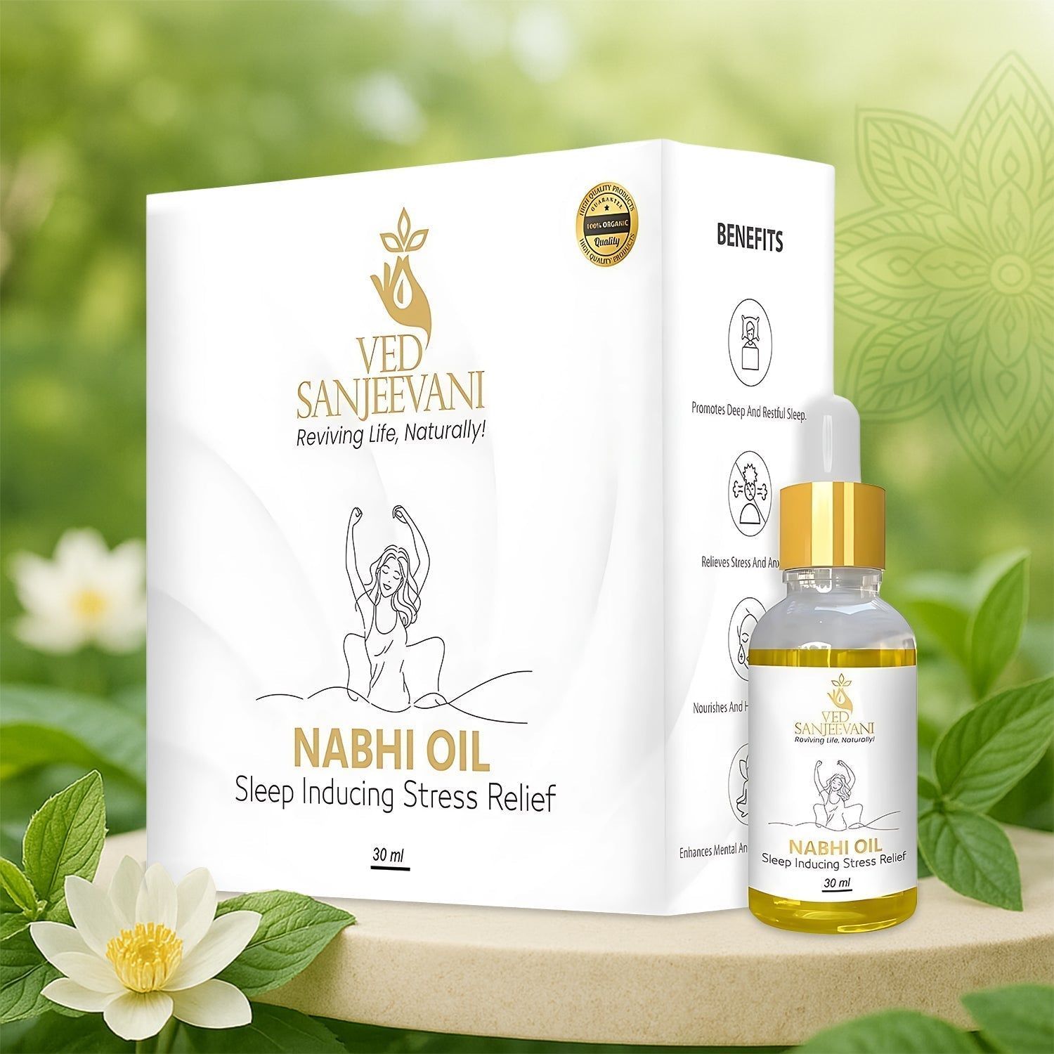 Ved Sanjeevani Nabhi Oil Sleep Inducing Stress Relief (30ML / 1 Pc)