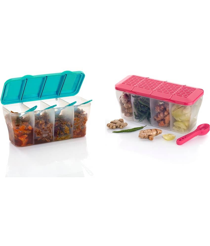 OFFYX - Pickle Container Set PET Multicolor Spice Container ( Set of 2 )
