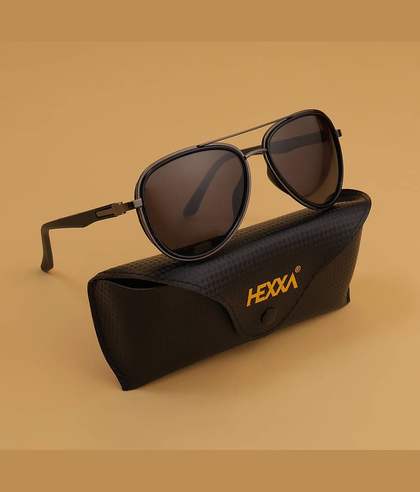 Hexxa Black Pilot Sunglasses ( Pack of 1 )