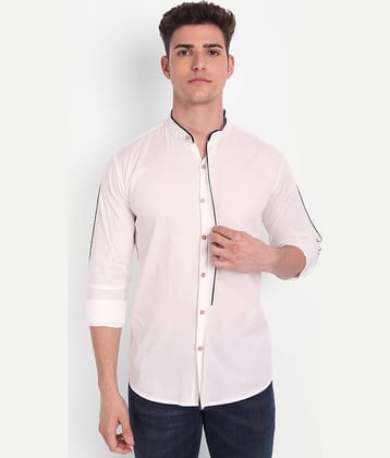 Vida Loca - White Linen Slim Fit Men's Casual Shirt ( Pack of 1 )