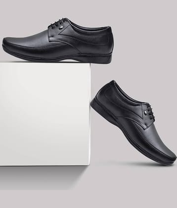 Action Black Men's Derby Formal Shoes
