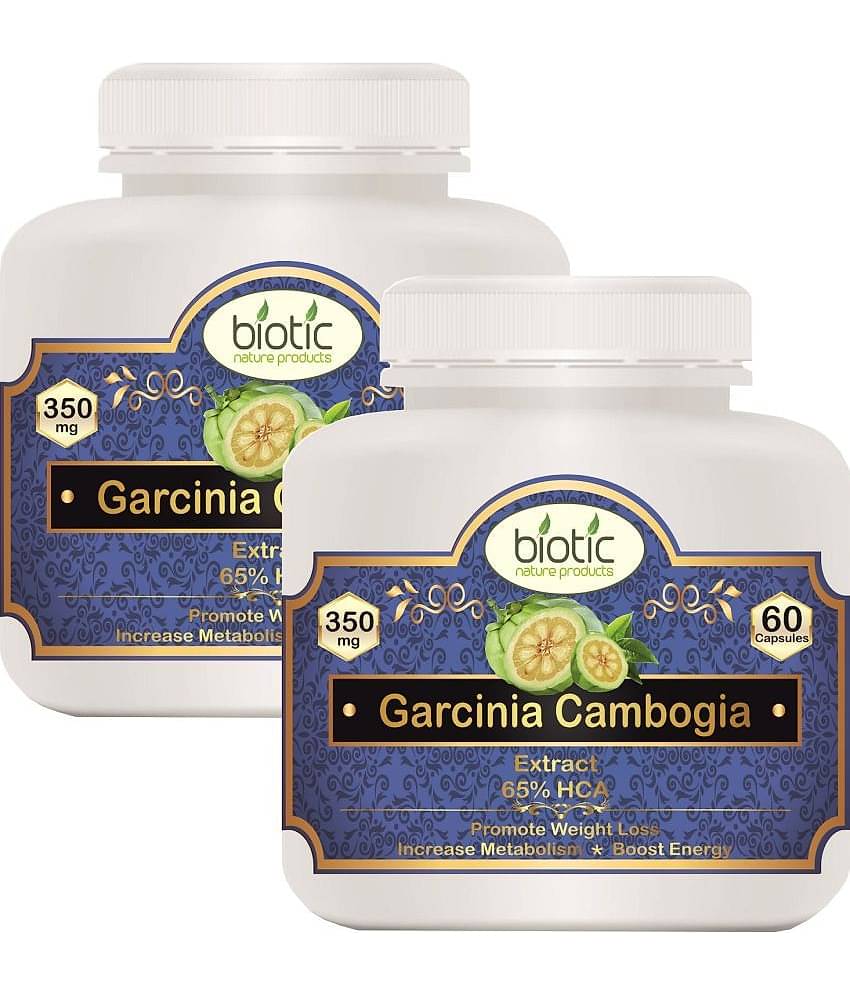 Biotic Garcinia Cambogia Capsules ( 65% HCA ) Extract Capsule 120 no.s Pack of 2