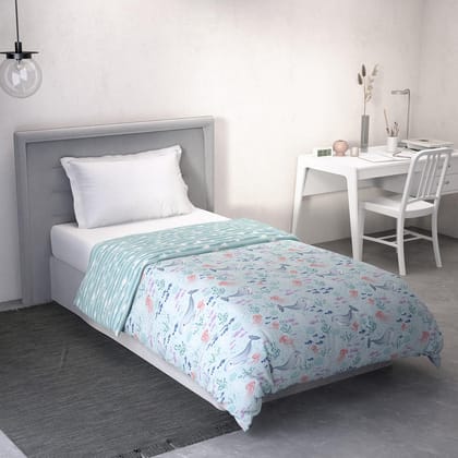 DDECOR - Little Brats Collection 100% Cotton Conversational Pattern VOIL Single Dohar|137 CM X 229 CM| - Blue