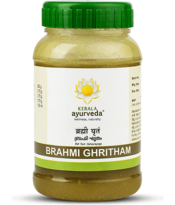 Kerala Ayurveda Brahmi Ghritham 150ml, Herbal Ghee, Improves Concentration & Recall,Boosts Mental Sharpness & Cognitive Processing