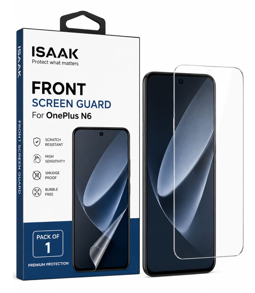 ISAAK Front Screen Protector Compatible with OnePlus N6 (Pack of 1)