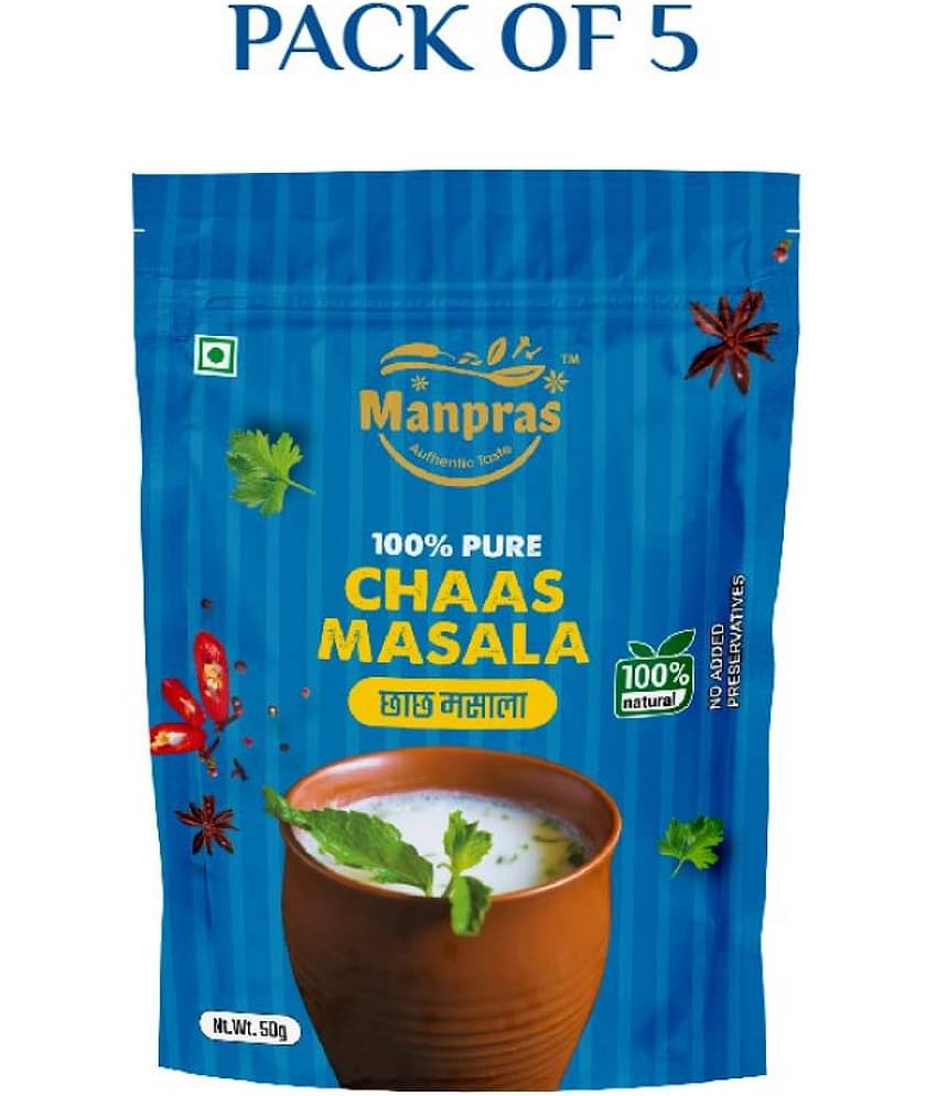 MANPRAS CHHAS MASALA 50GM [ PACK OF 5 ] Masala 250 gm