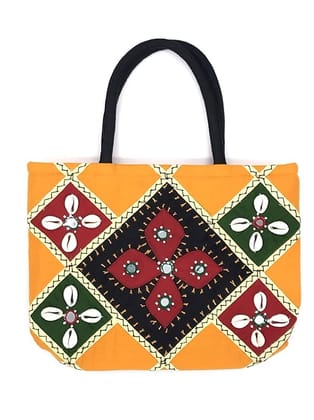 Handmade Premium Gifts Small Applique Handheld Bag Original Kaudi Shells Handbags for Ladies Bags 10 Inches