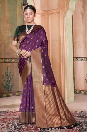 Purple Kubera Pattu Kanjivaram Saree