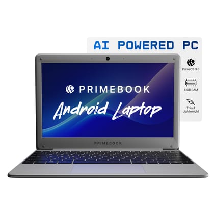 Primebook 2 Neo 2025 (New Launch) | 6GB RAM, 128GB Storage (Upgradable Upto 512GB) | MediaTek Helio G99 | Android 15 (PrimeOS3.0) | in-Built AI | 11.6 Thin & Light Laptop | Type-C, USB, MicroSD Ports