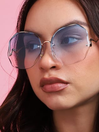 Gold Round Sunglasses-Sunglasses