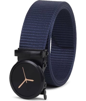 SILKSHOPPING - Black Nylon Men's Casual Belt ( Pack of 1 )