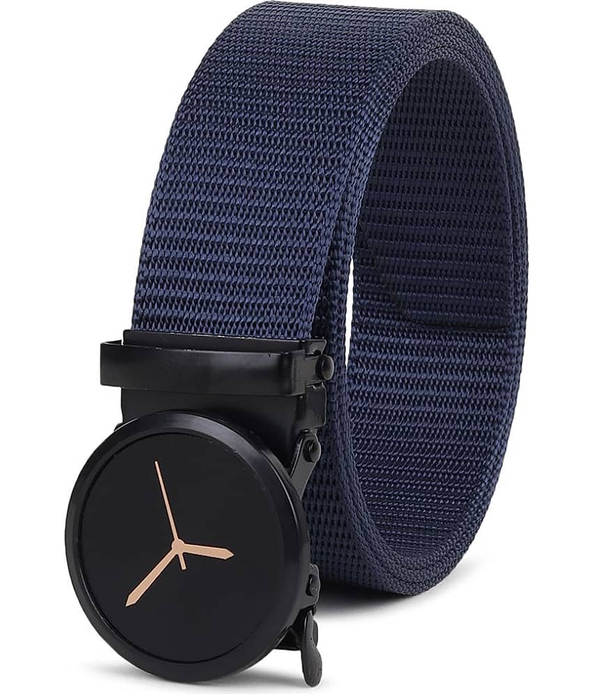 SILKSHOPPING - Black Nylon Men's Casual Belt ( Pack of 1 )
