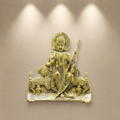 Aluminium Wall Hanging Ram Ji Idol for Spiritual Wall Decor, Height : 7.5 Inch (ASMAS469 G)