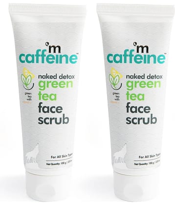 mCaffeine Green Tea Face Scrub 100gm each (Pack of 2)