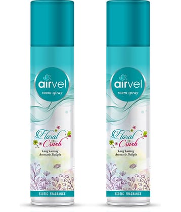 Airvel Floral Fragrance Room Spray Air Freshener for Home, Bathroom and Car 217ml ( Pack of 2 )