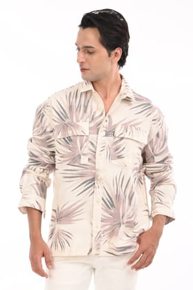 Brown Nautica Oversized Cotton Summer Shirt-M