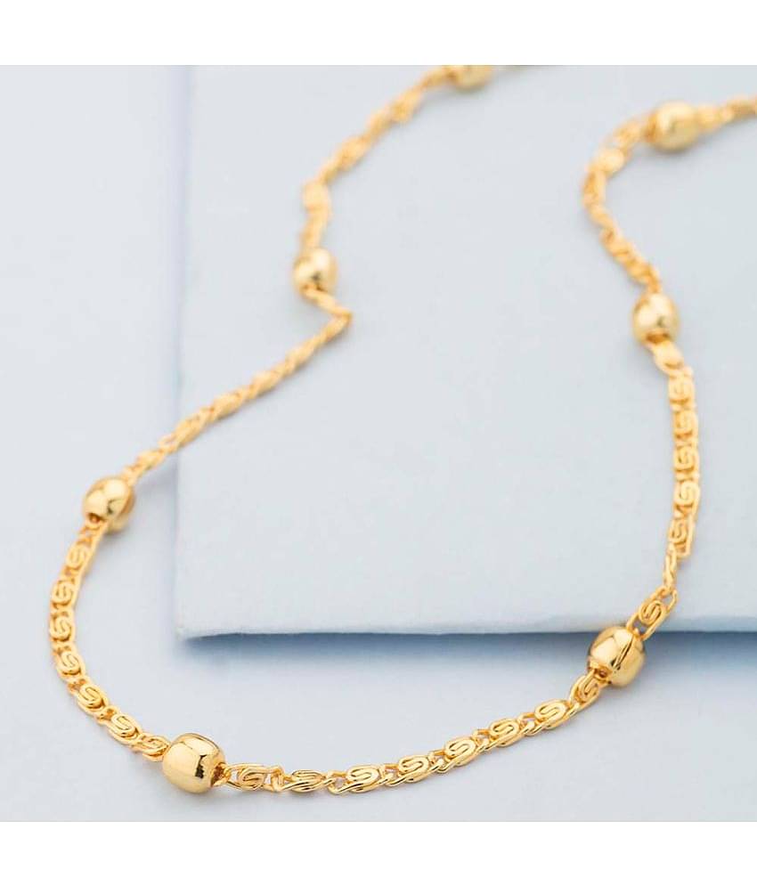 FASHION FRILL - Gold Plated Chain ( Pack of 1 )