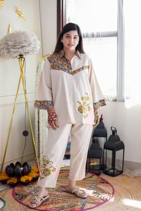 Boho Embroidered Cord Set-One Size