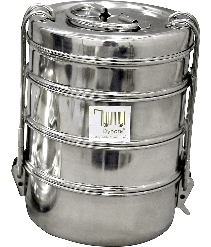 Dynore Stainless Steel Lunch Box 4 - Container ( Pack of 1 )