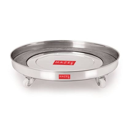 HAZEL Stainless Steel Gas Cylinder Trolley with Rollers , Heavy Duty Cylinder Stand with Wheels for Easy Movement - 1 Pc