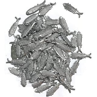 ASTRO-D Moira Lead/Ranga Fish  Remedy Silver 51 Piece-3 cm (Metal, Silver), (Silver, Silver)
