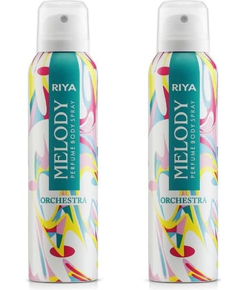Riya Melody Deodorant Spray & Perfume For Men 150 Ml Each ( Pack of 2 )