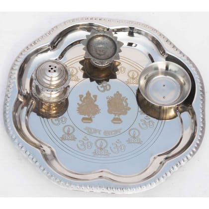 Steel Puja Thali (SMAS052 C)