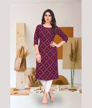 KETAKI FASHION Pack of 1 Crepe Printed Straight Women's Kurti - ( Multicolor )