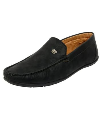 SHOES KINGDOM Black Loafers - 7