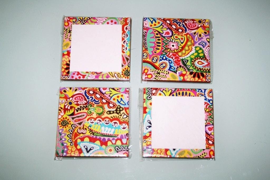 Pristine - Set of 4 White Ceramic Coasters