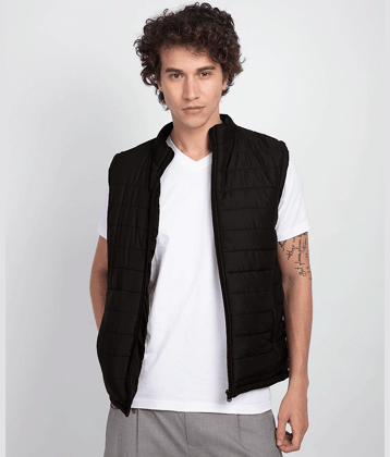 PLUS PARADISE Polyester Men's Puffer Jacket - Black ( Pack of 1 )