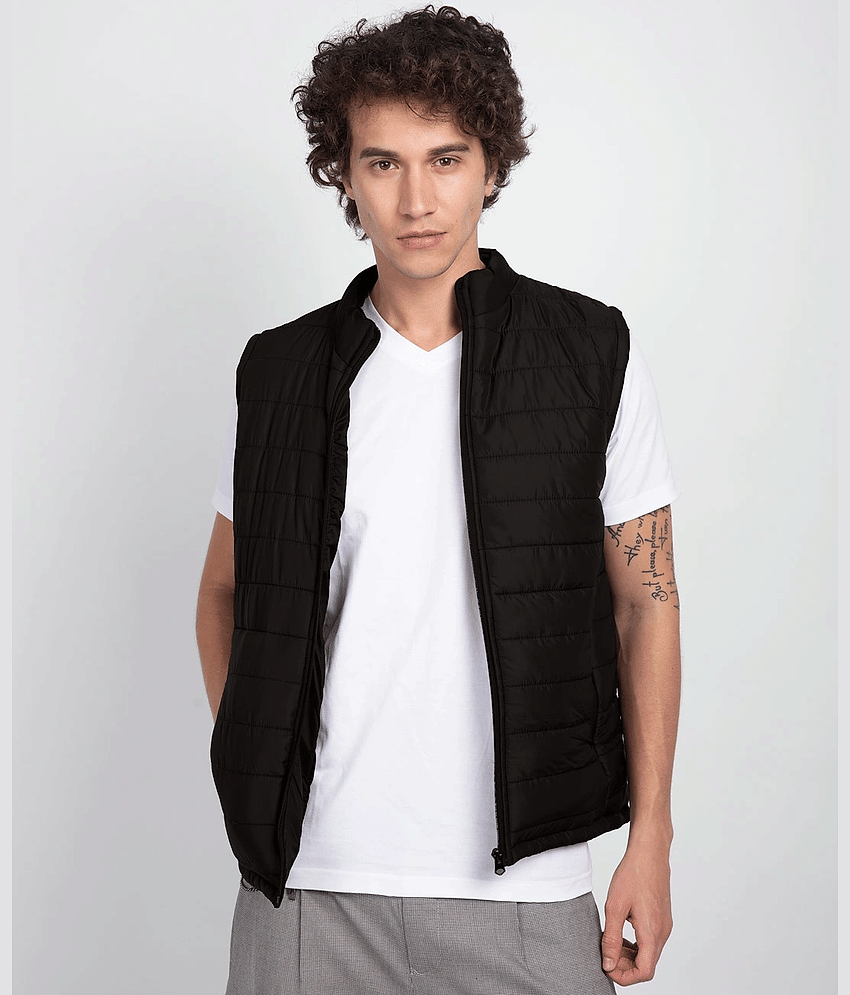 PLUS PARADISE Polyester Men's Puffer Jacket - Black ( Pack of 1 )