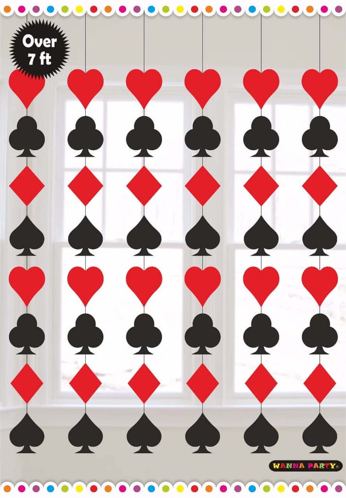 Card Party String Decoration - 6PC - Party and Festive Needs | Buy online on ZillyBuy