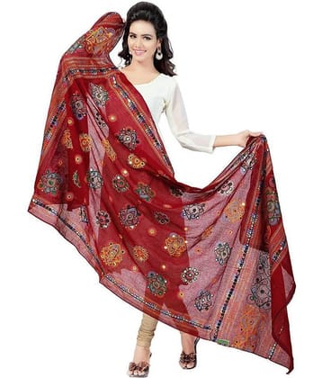 Apratim Maroon Cotton Dupatta
