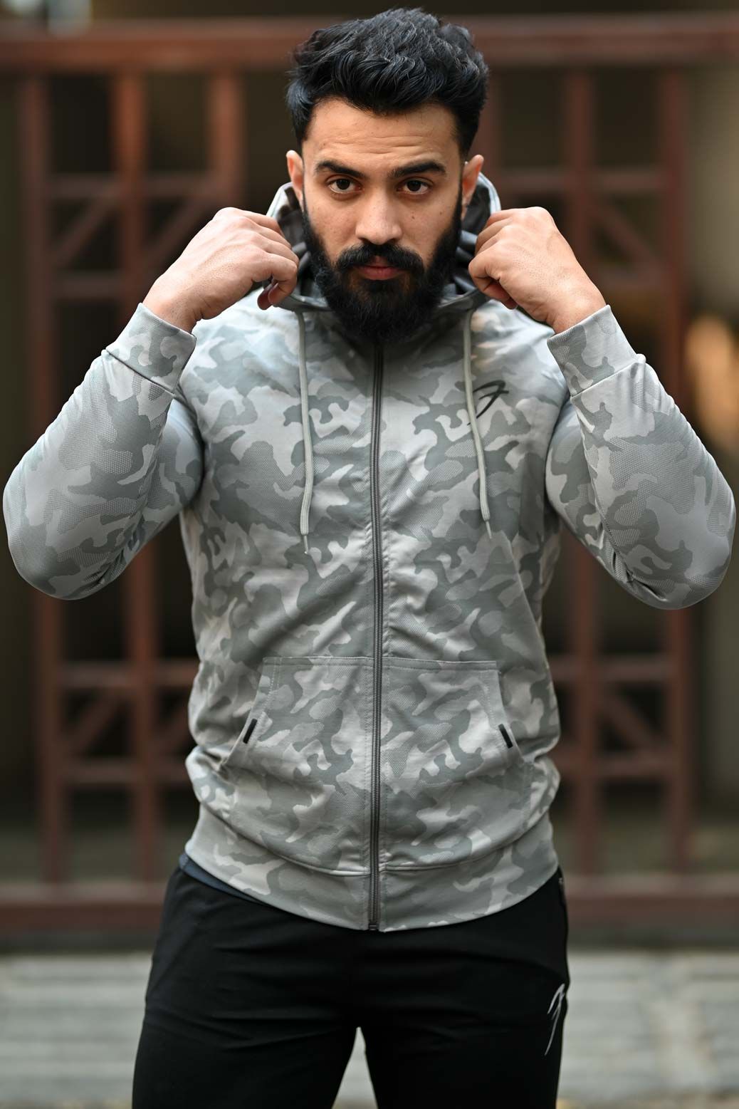 Camo Jacket Light Grey-S