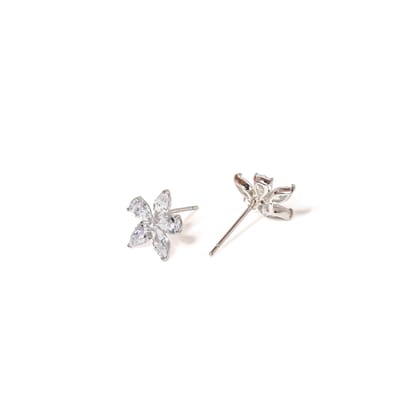 Pietra Studs | 925 Silver Earrings for Women-Silver