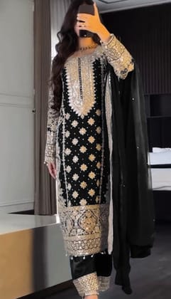 Fancy Top-Bottom And Dupatta With Heavy Embroidery Sequence Work