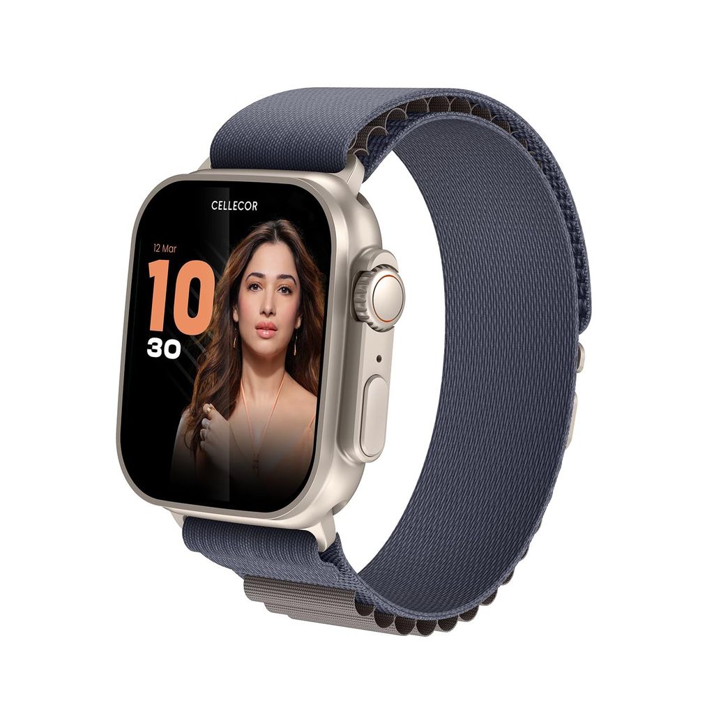 CELLECOR M4 Rush 1.91" HD Display | 600 NITS | AOD | BT-Calling | AI Voice | IP67 | Rotating Crown | SmartWatch (Garnish Black Green)